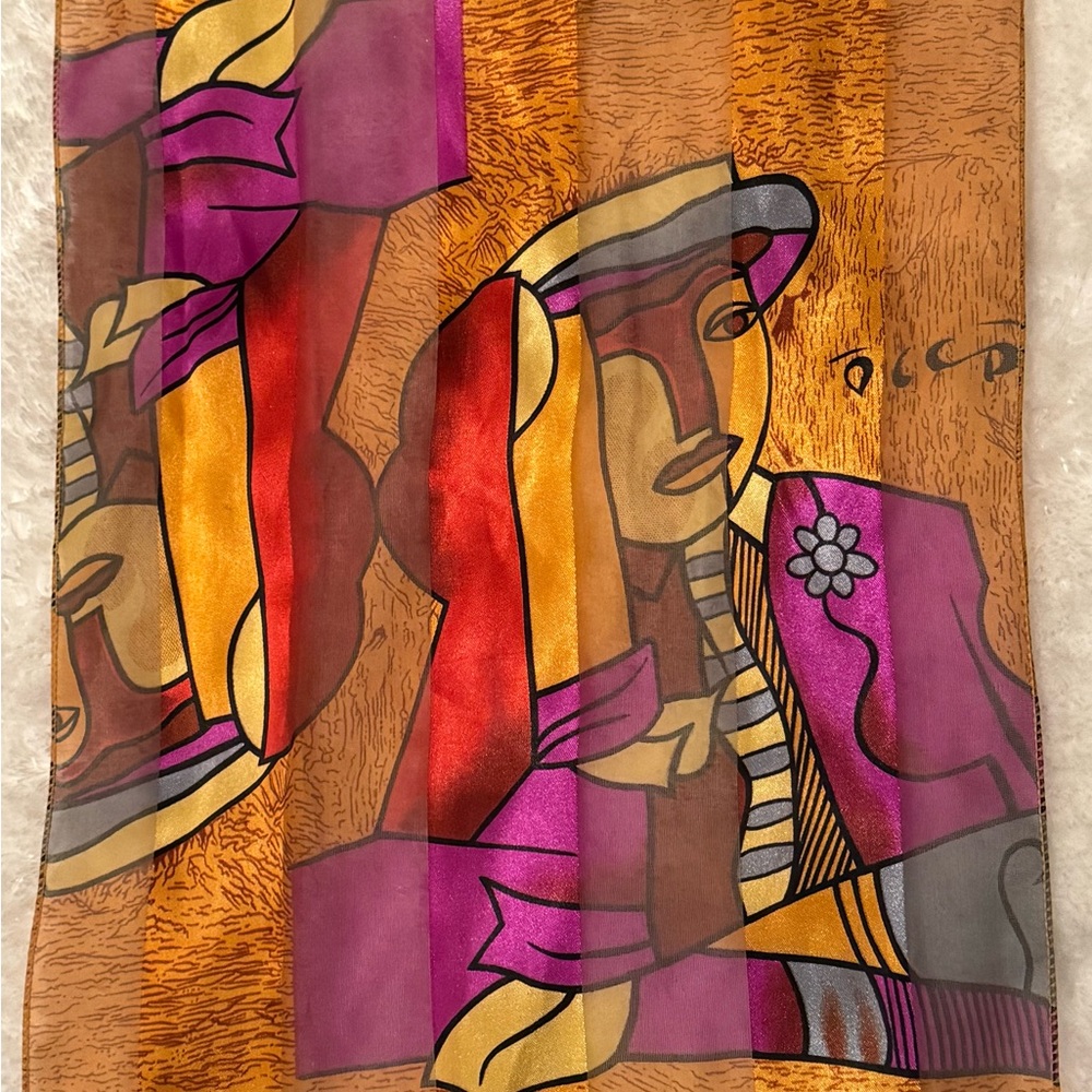 Pablo Picasso Art Ladies Scarf 58x13 New!